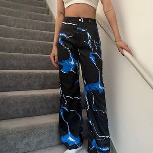 Rave Wonderland Electric Blue Lighting Pants